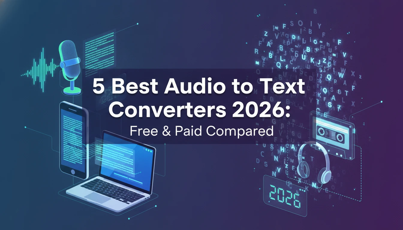 5 Best Audio to Text Converters 2026: Free & Paid Compared - Dechecker