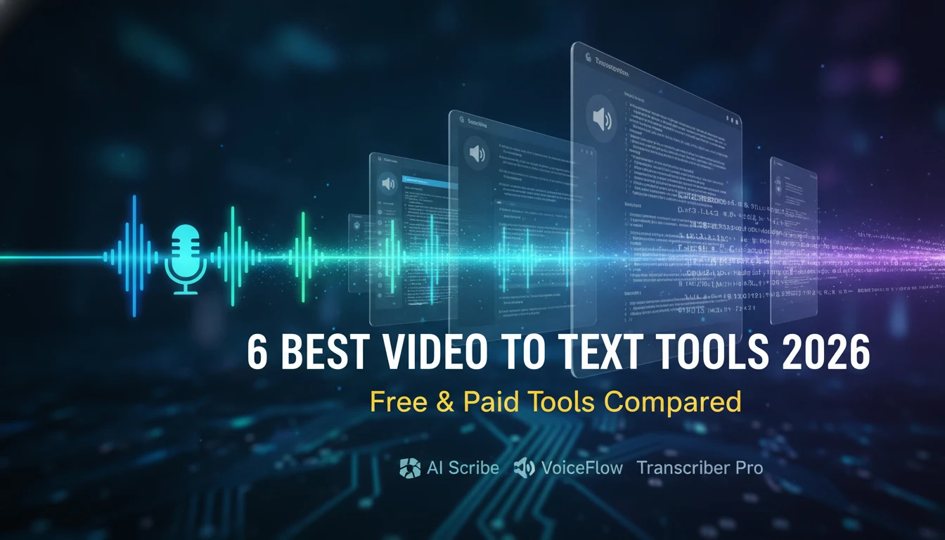 6 Best Video to Text Tools 2026: Free & Paid Tools Compared - Dechecker