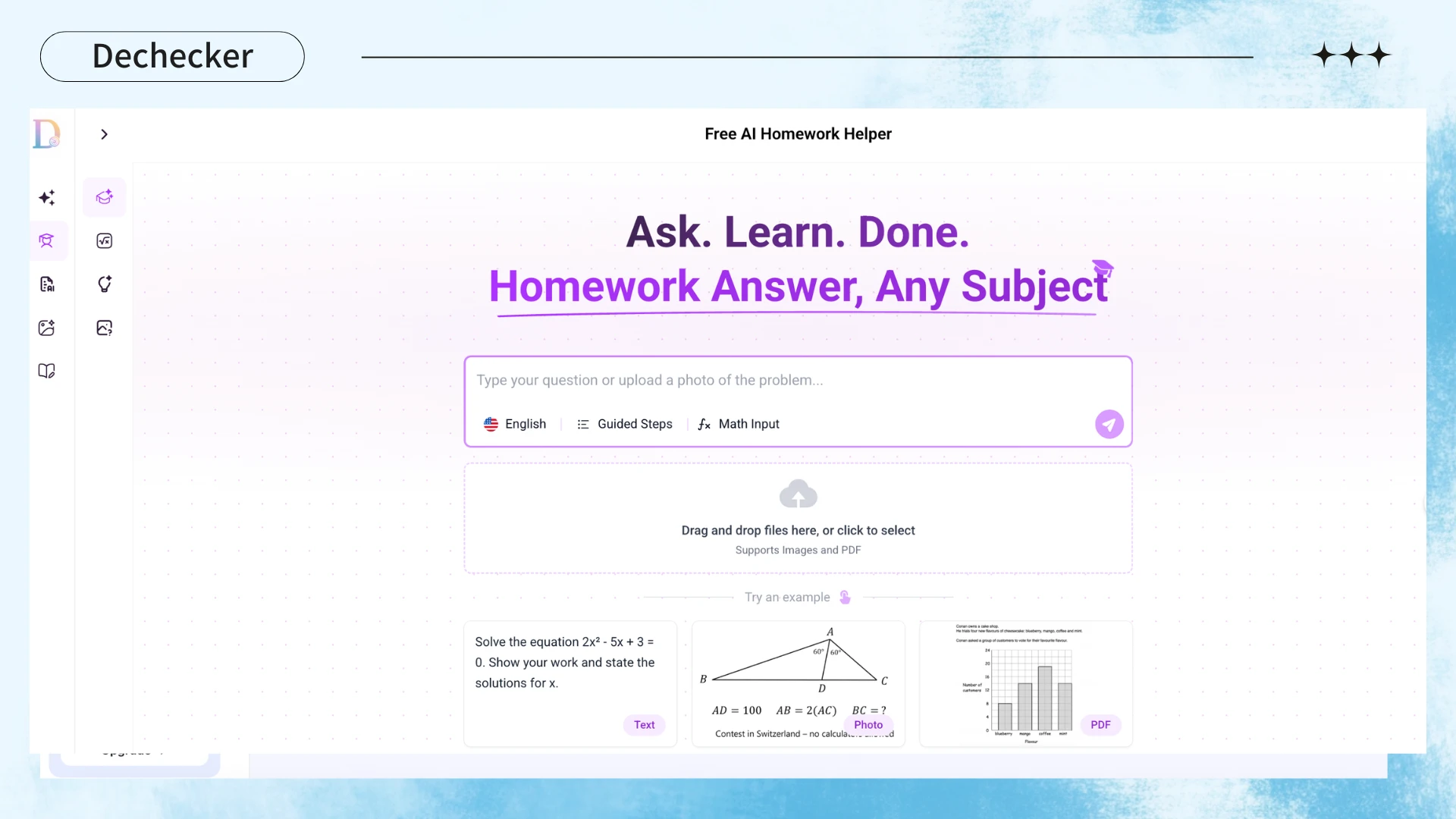 Dechecker AI Homework Helper Workflow - Dechecker