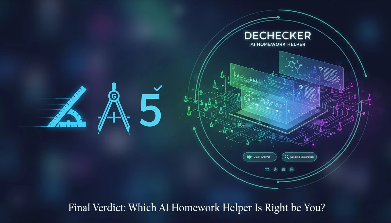 🧭 Final Verdict: Which AI Homework Helper Is Right for You? - Dechecker