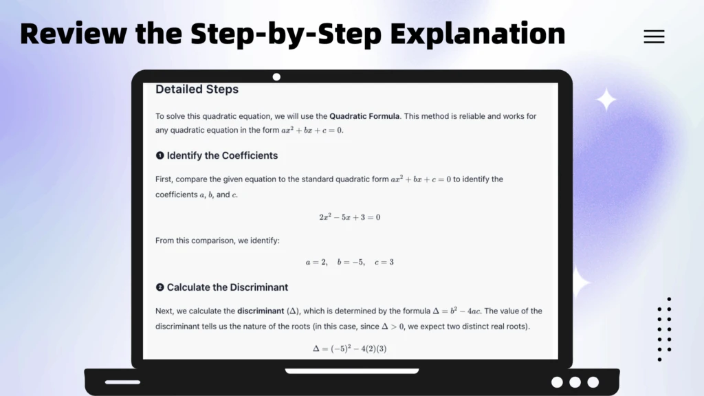 Step 3: Review the Step-by-Step Explanation Carefully - Dechecker