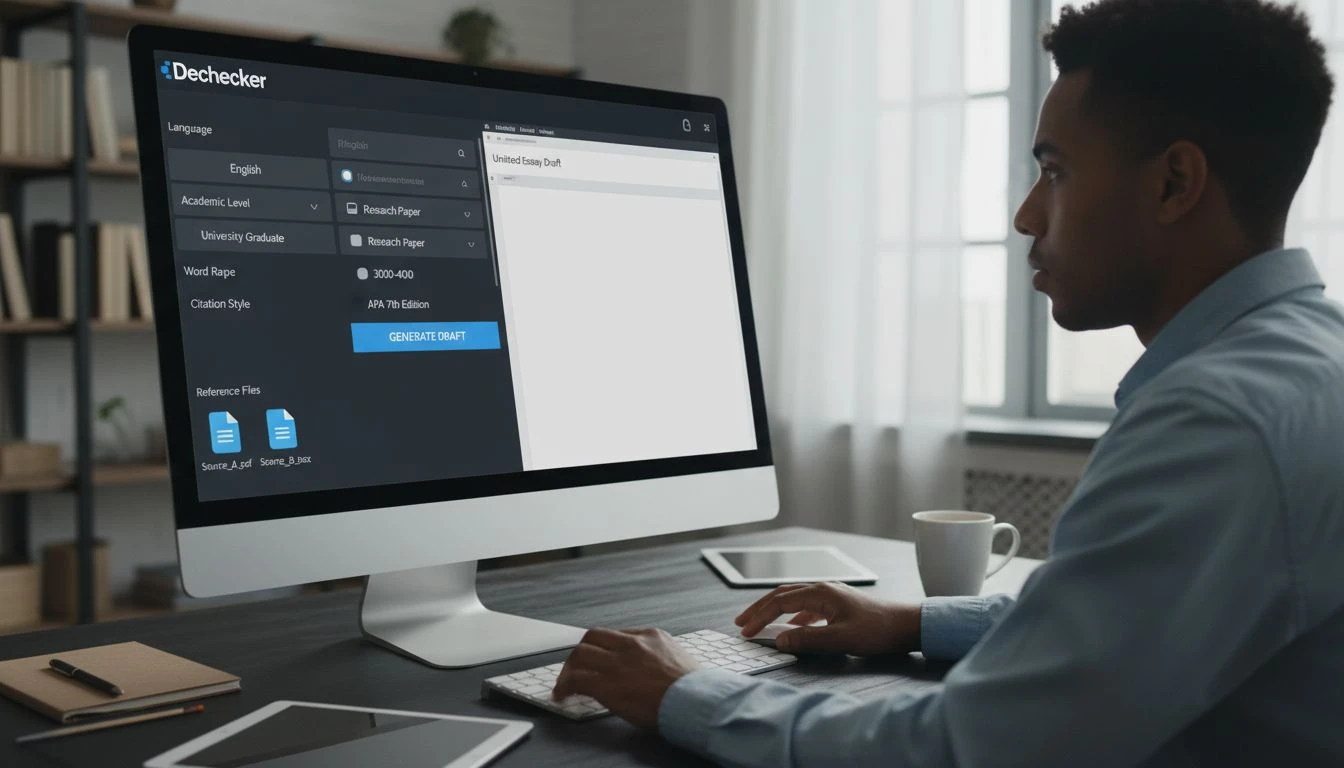 Choose the settings before generating - Dechecker