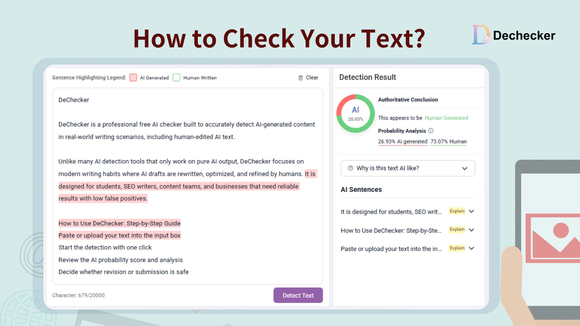Dechecker's AI Checker