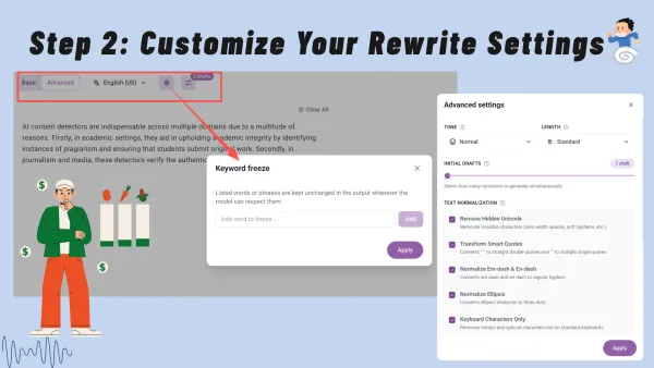 Step 2: Customize Your Rewrite Settings - Dechecker