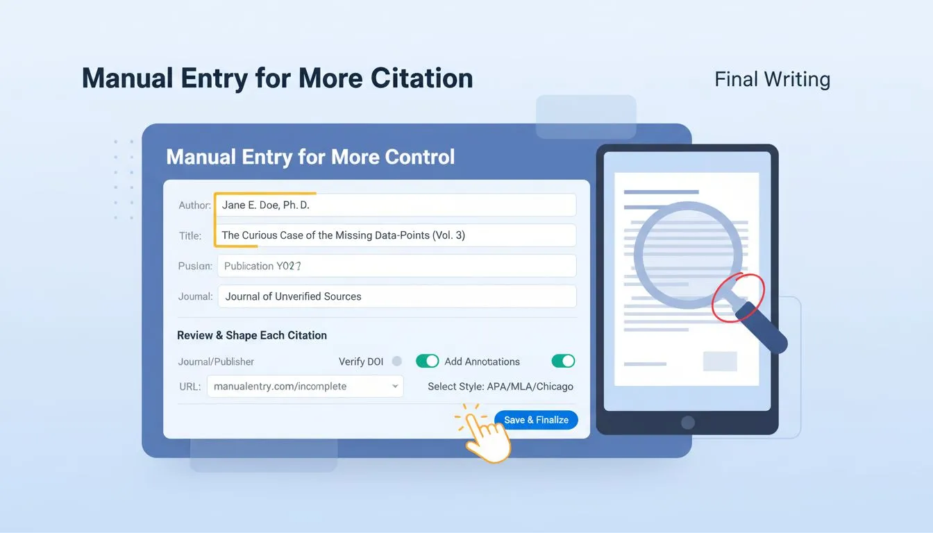 Manual Entry for More Control - Dechecker