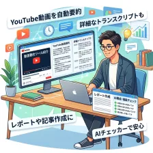 Features - 文字起こしと要約を同時に取得できる - Dechecker